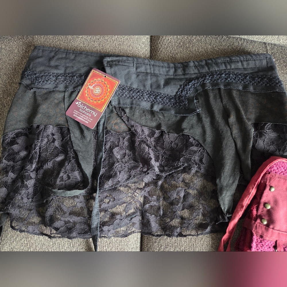 Alchemy Fashions Black Wrap Around Skirt